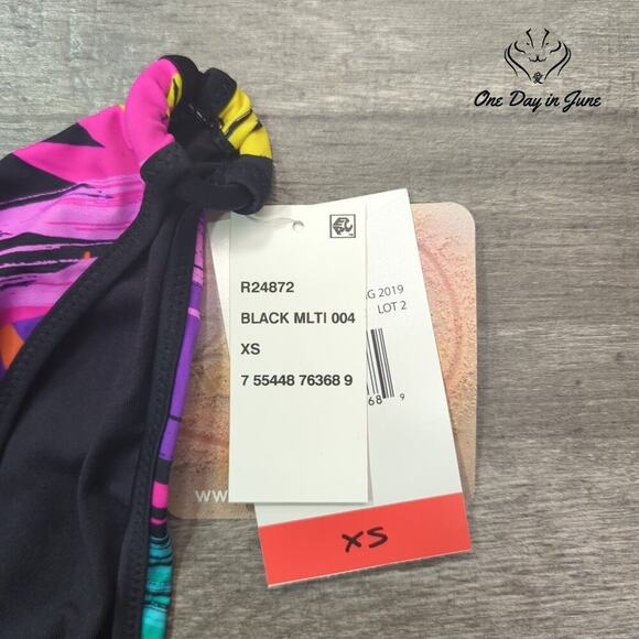 Coco Rave Tropical Print Ring Bikini Bottom Size XS - Picture 2 of 4